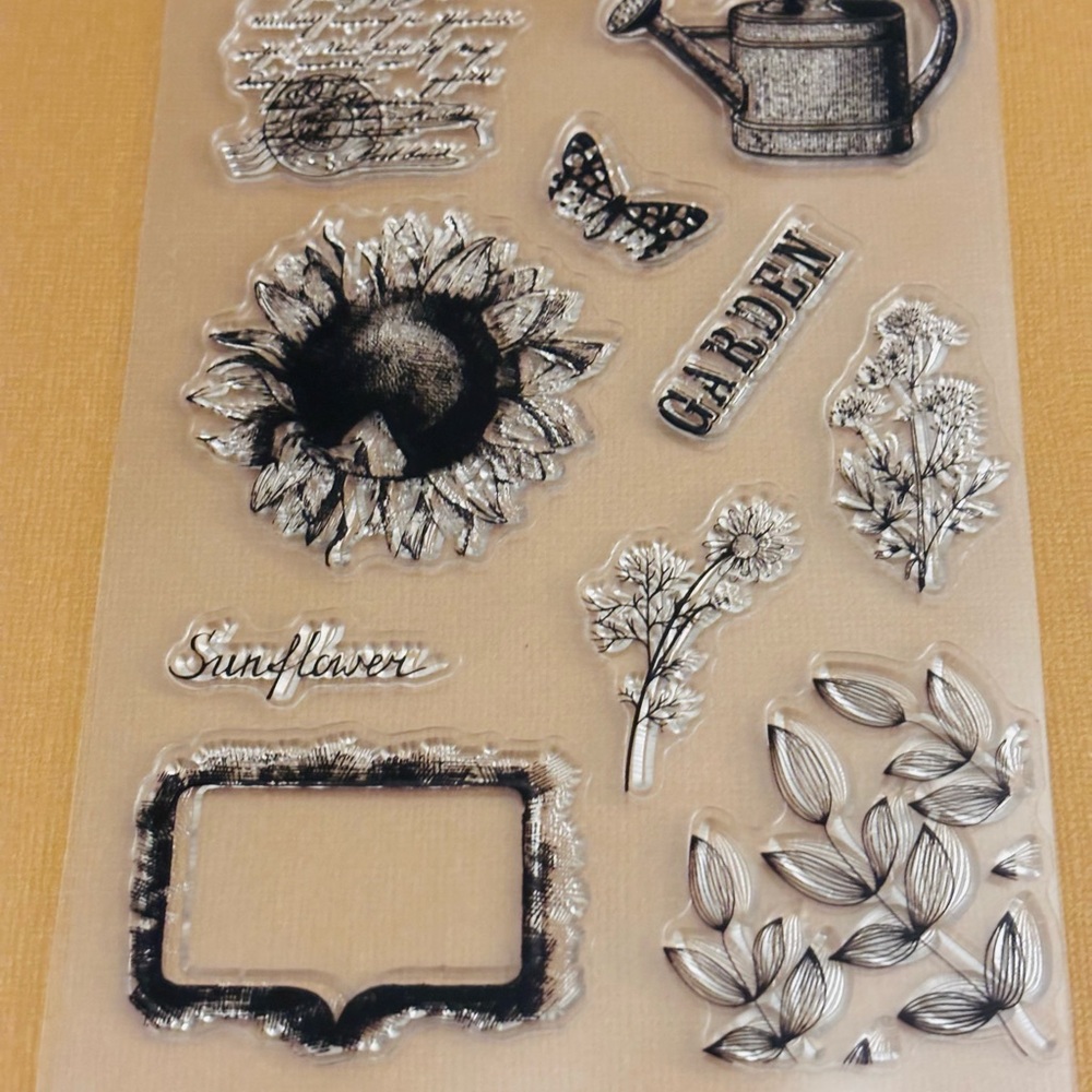 Garden-Themed Clear Stamps Set